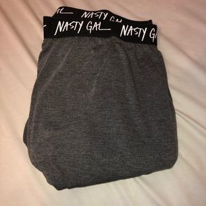 Nasty Gal Word on the Street Wide-Leg Joggers